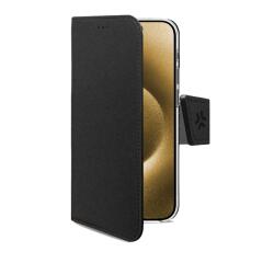 WALLY - Custodia a libro in pelle sintetica con chiusura flap magnetico, slot per carte e funzione stand colore nero per Apple iPhone 18 Pro Max/iPhone 17 Pro Max [IPHONE 18 CASES]