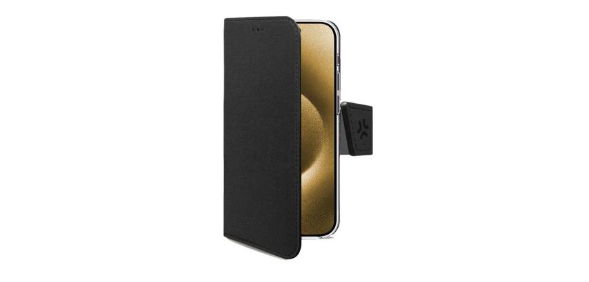 WALLY - Custodia a libro in pelle sintetica con chiusura flap magnetico, slot per carte e funzione stand colore nero per Apple iPhone 18 Pro Max/iPhone 17 Pro Max [IPHONE 18 CASES]