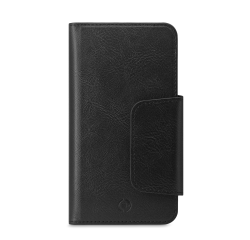 DUOMO - Custodia a libro con chiusura magnetica, slot porta carte colore nero compatibile con gli smartphone fino a 6.5" dimensione display - RECYCLE