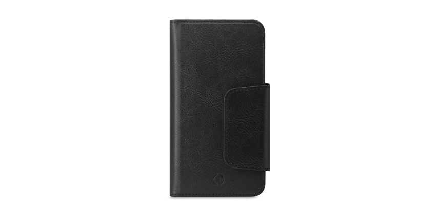 DUOMO - Custodia a libro con chiusura magnetica, slot porta carte colore nero compatibile con gli smartphone fino a 6.5" dimensione display - RECYCLE