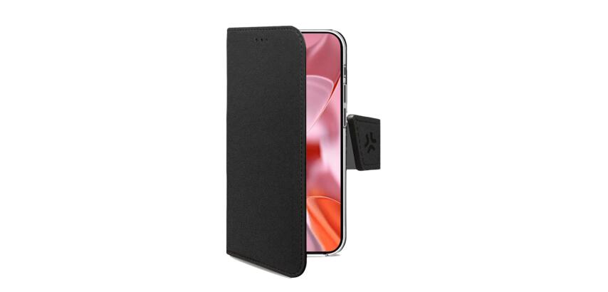 WALLY - Custodia a libro in pelle sintetica con chiusura flap magnetico, slot per carte e funzione stand colore nero compatibile con Google Pixel 9/ Pixel 9 Pro