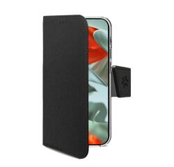 WALLY - Custodia a libro in pelle sintetica con chiusura flap magnetico, slot per carte e funzione stand colore nero compatibile con Google Pixel 9 Pro XL