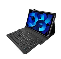 UNIFOLIOTAB11 - Custodia universale a libro magnetica di colore nero con Tastiera Wireless compatibile con i Tablet fino a 11"