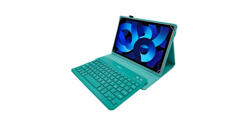UNIFOLIOTAB11 - Custodia universale a libro di colore nero con Tastiera Wireless compatibile con i Tablet fino a 11"