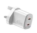Caricabatterie - UPTC2C45WWHUK - 45W UK GaN Wall Charger [UPTC COLLECTION]