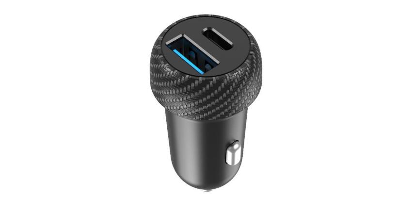 CC1USBC1USBA35W - Caricabatteria da auto con doppia porta USB-C e USB-A, potenza massima 35 Watt, tecnologia Power Delivery, compatibile anche con camion
