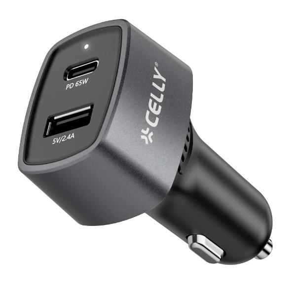 CC1USBC1USBA65W - 65W USB-A USB-C CAR CHARGER