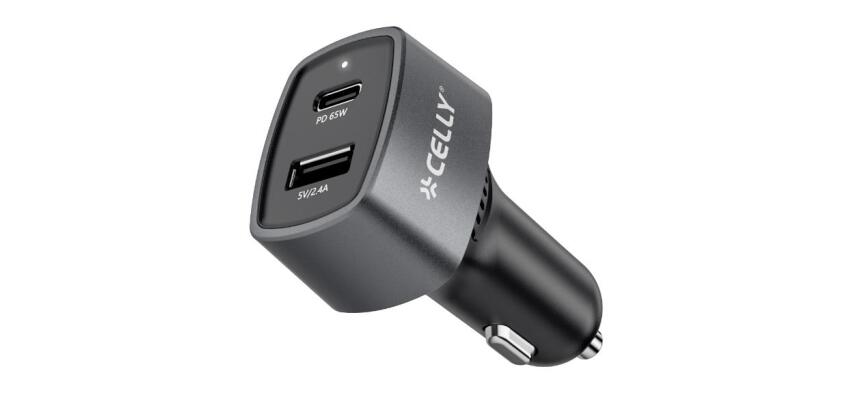 CC1USBC1USBA65W - 65W USB-A/USB-C Car Charger