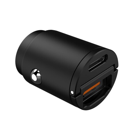 MINI CAR CHARGER 30W 1 USB + 1 USB-C PORTS [PRO POWER]