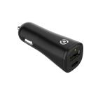 GRSCCUSBUSBCBK - Car charger with 2 output ports made with 100% recycled plastics [PLANET COLLECTION]