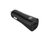 GRSCCUSBUSBCBK - Car charger with 2 output ports made with 100% recycled plastics [PLANET COLLECTION]