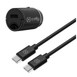 Celly CCMINITYPEC cargador de dispositivo móvil Smartphone, Tableta Negro Encendedor de cigarrillos Auto