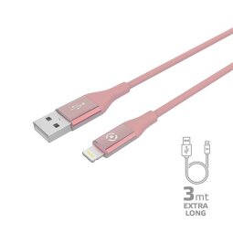 USB-A TO LIGHTNING 12W CABLE 3MT PK
