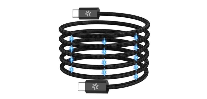 USBCUSBCMAG1M - Cavo USB-C a USB-C, dotato di sistema magnetico anti-groviglio, potenza massima 0 Watt, lunghezza cavo 1 metro [POWER DELIVERY]