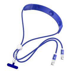 USBC2MC60W - 3-in-1 USB-C Cable: 60W Fast Charging, Adjustable Lanyard & Massage Function