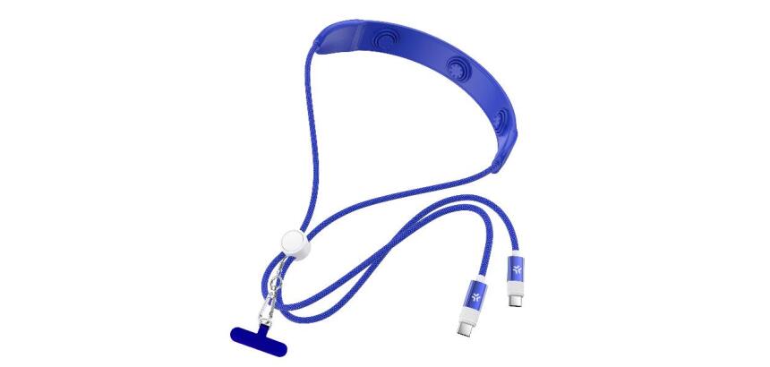 USBC2MC60W - 3-in-1 USB-C Cable: 60W Fast Charging, Adjustable Lanyard & Massage Function