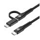 USBC2IN1 - 2IN1 Cable: USB-C & Lightning 60W