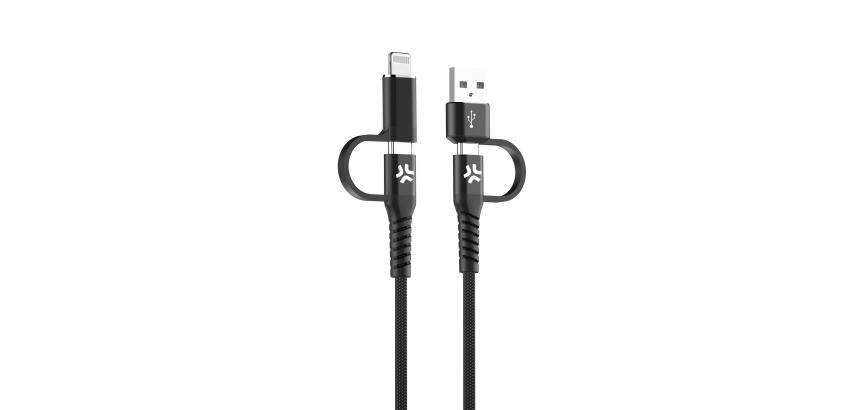 USBC4IN1 - 60W 4in1 USB-C to USB-C Cable + USB-A & Lightning adapters [POWER DELIVERY]