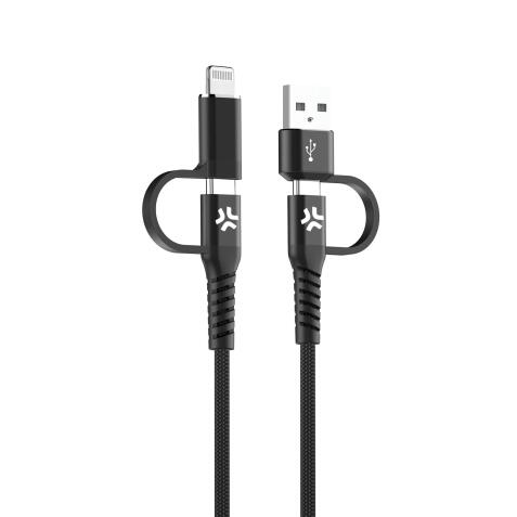 USBC4IN1 - 60W 4in1 USB-C to USB-C Cable + USB-A & Lightning adapters [POWER DELIVERY]