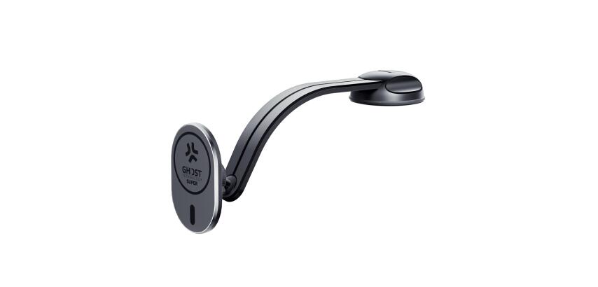 GHOSTSUPMAGFL - Supporto universale magnetico da auto, compatibile con la tecnologia Magsafe, braccio flessibile, utilizzo cruscotto/parabrezza, testina ruotabile 360°