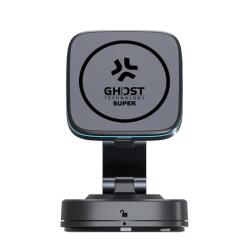 GHOSTSUPMAGSCCH - Supporto universale magnetico da auto, compatibile con la tecnologia Magsafe, rotazione 360°, ricarica via cavo, potenza 15 Watt