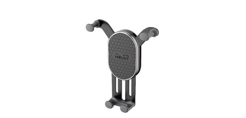 SLIDEHOLDER - Supporto universale meccanico da auto, utilizzo bocchette di aereazione, blocco automatico, impugnatura ad uncino, compatibile fino a 7"