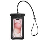 SPLASHBAG25 - Custodia impermeabile per smartphone fino a 7", design trasparente, chiusura ermetica, laccio a collo incluso