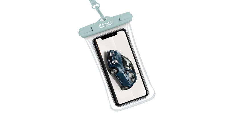 SPROOFBAG500 - Custodia impermeabile compatibile con smartphone fino a 7" , certificato IPX8. TPU trasparente morbido, chiusura ermetica [500 COLLECTION]