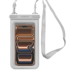 SPLASHBAGFL - Custodia impermeabile galleggiante per smartphone fino a 7.2", design trasparente, chiusura ermetica, laccio da collo integrato