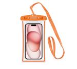SPLASHBAG24 - Custodia impermeabile per smartphone fino a 7", design trasparente, chiusura ermetica, laccio a collo incluso, certificazione IPX8