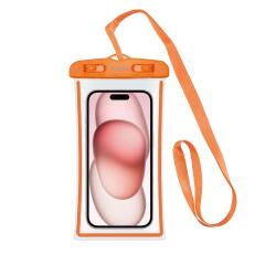 SPLASHBAG24 - Custodia impermeabile per smartphone fino a 7", design trasparente, chiusura ermetica, laccio a collo incluso, certificazione IPX8