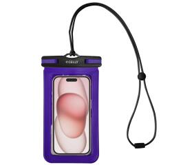 SPLASHBAG24 - Custodia impermeabile per smartphone fino a 7", design trasparente, chiusura ermetica, laccio a collo incluso, certificazione IPX8