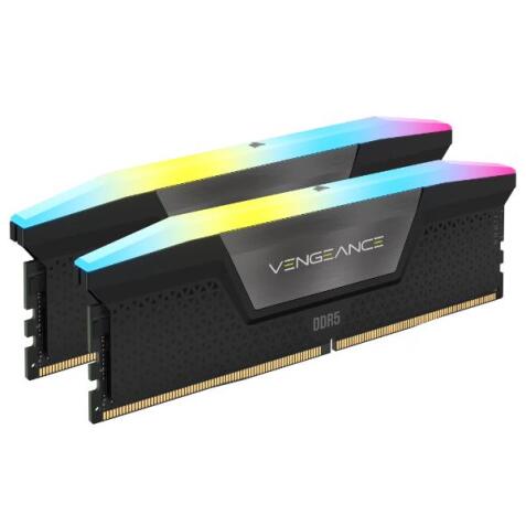 CORSAIR VENGEANCE RGB DDR5 32GB (2x16GB) DDR5 7200 CL34-44-44-96 1.45V OC PMIC Intel XMP Memory - Black