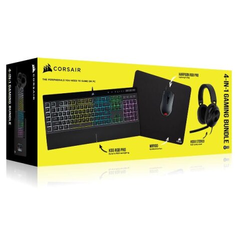 CORSAIR K55 RGB PRO / HARPOON RGB PRO / HS55 STEREO CARBON / MM100    4-1 GAMING BUNDLE CORSAIR