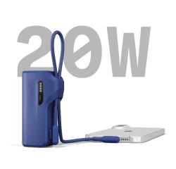 Cygnett Battery bank Thumboost 5K Powerbank con cavo integrato (BLU)