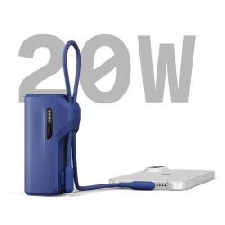 Cygnett Battery bank Thumboost 5K Powerbank con cavo integrato (BLU)