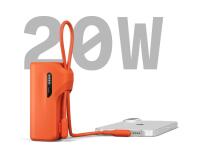 Cygnett Battery bank Thumboost 5K Powerbank con cavo integrato (ORANGE)