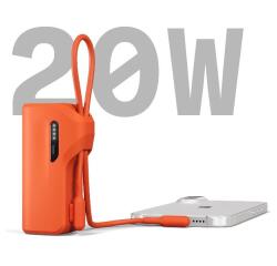 Cygnett Battery bank Thumboost 5K Powerbank con cavo integrato (ORANGE)