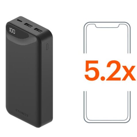 Power bank da 20.000 mAh - nero