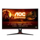 Monitor AOC Gaming  27  Full HD  1920x1080  VA Panel  Curved 1500R  165Hz  1ms  vesa  tilt