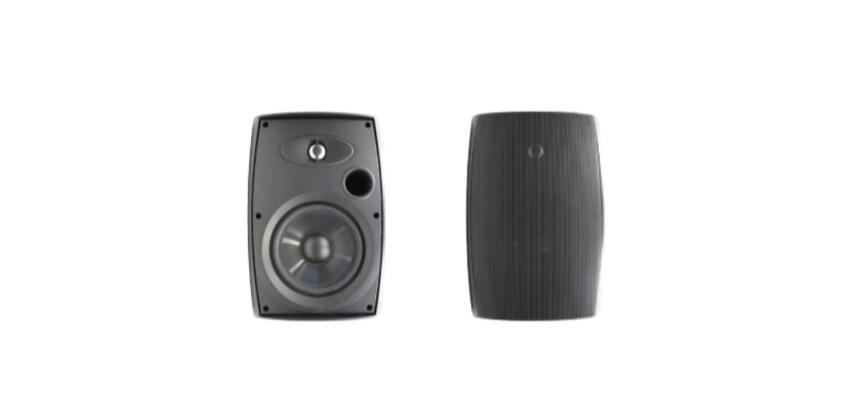 DIFFUSORE AUDIO DA ESTERNO A DUE VIE DA 6 5  COLORE NERO