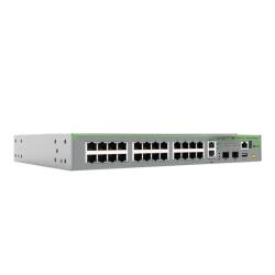 L3 STACKABLE SWITCH  24X 10/100/1000-T  2X 1/2.5/5/10G-T  2X SFP+     PORTS AND A SINGLE FIXED PSU  EU POWER CORD.