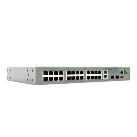 L3 STACKABLE SWITCH  24X 10/100/1000-T  2X 1/2.5/5/10G-T  2X SFP+     PORTS AND A SINGLE FIXED PSU  EU POWER CORD.