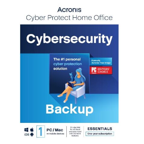 ACRONIS CYBER PROTECT HOME OFFICE ESSENTIALS - 1 COMPUTER - 1 YEAR    SUBSCRIPTION BOX (2022) - EU