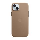Custodia MagSafe in tessuto FineWoven per iPhone 15 Plus - Grigio talpa