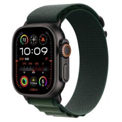 Apple Watch Ultra 2 GPS + Cellular 49mm Black Titanium Case with Dark Green Alpine Loop - Small