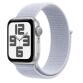 Apple Watch SE GPS, Cassa 40 mm in alluminio color argento con Sport Loop nuvola azzurra