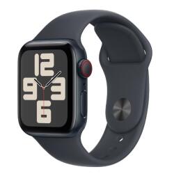 Apple Watch SE GPS + Cellular, Cassa 40 mm in alluminio mezzanotte con Cinturino Sport mezzanotte - S/M