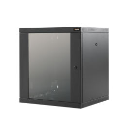 BOX A MURO OFFICE IP20 19  16U A883XL600XP600  PORTA VETRO  PARETI LATERALI ASPORTABILI  COLORE NERO