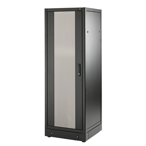 RACK A PAVIMENTO SERVER IP20 19  42U A2057XL600XP1000  PORTA ANTERIORE VETRO E POST. TRAF. 80  LATERALI ASPORTABILI COLORE NERO